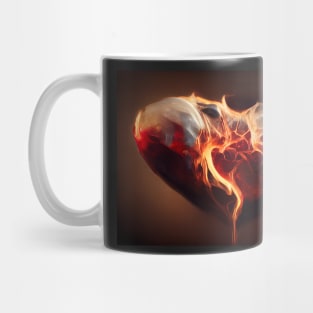 Flaming Heart Art  /  Flame Heart Unwind Designs Mug